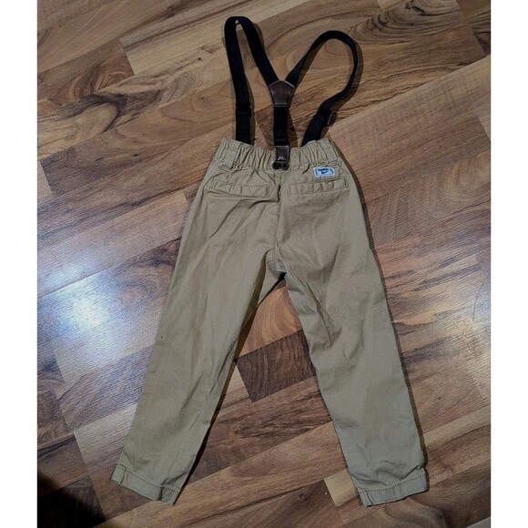 Oshkosh B'Gosh Toddler Size 3T Suspenders Brown Easter Pictures Church - Picture 6 of 11
